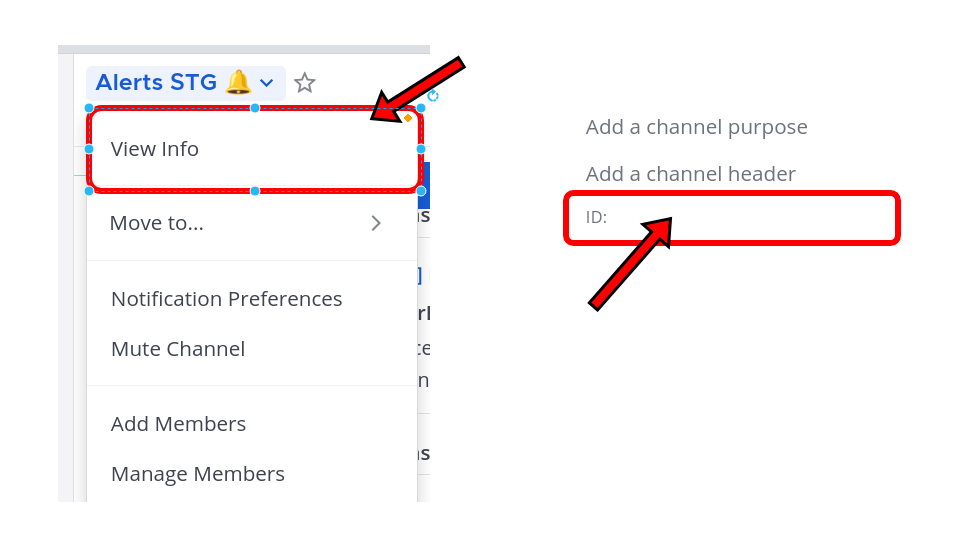 Mattermost channels id