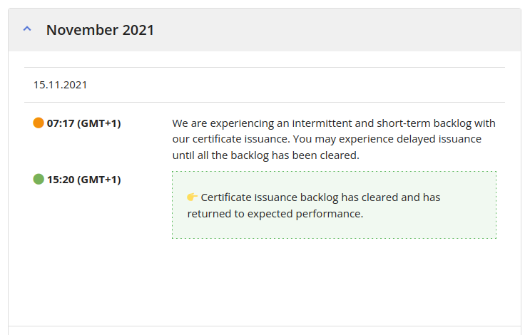 Zerossl maintenance example
